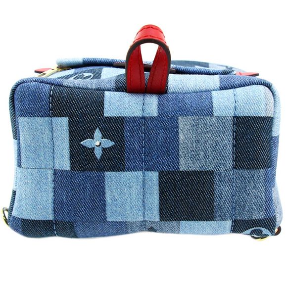 Louis Vuitton Backpack Mini Denim Patchwork Monogram Rucksack Shoulder Bag LV - Picture 5 of 7